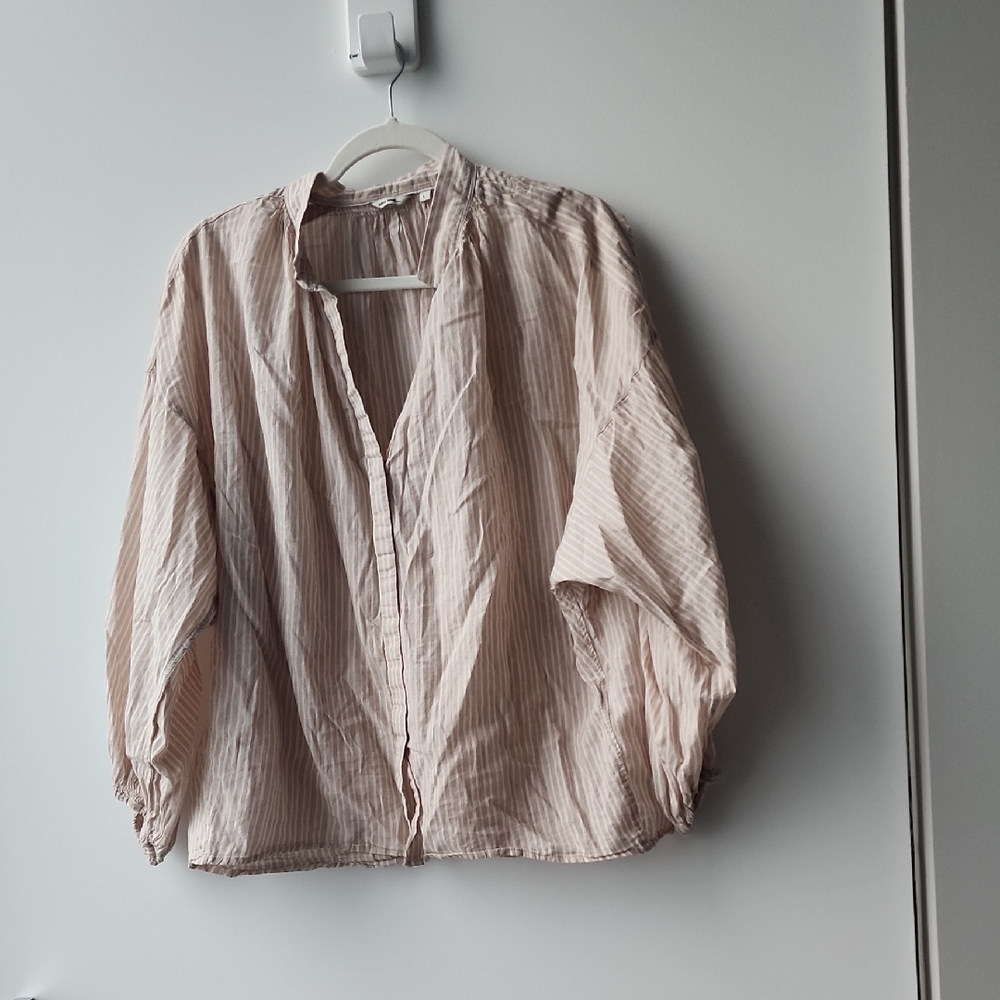 niko and ... Oversized Lightweight Striped 100% Cotton Blouse Top